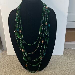 Elegant Green Beaded Necklace